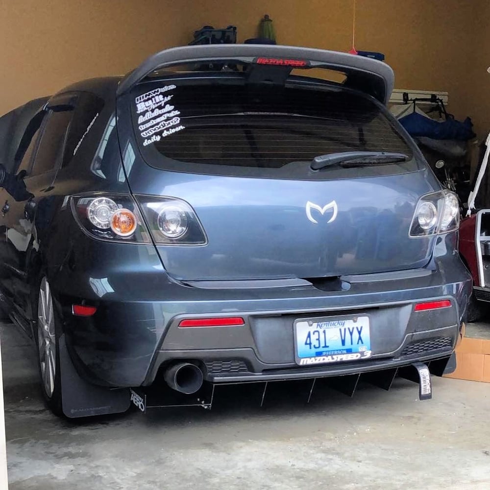 Image of V2 MAZDA ANGLED FIN DIFFUSER (Gen1)