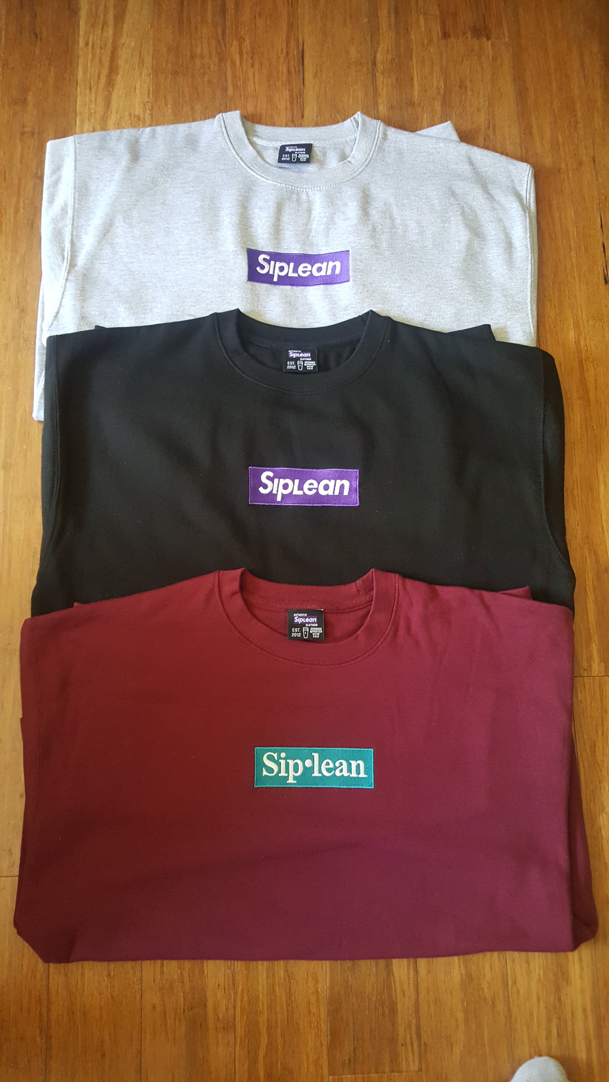 Siplean Embroidered Box Logo Crewneck | SipLean