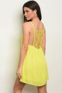 Image of Neon Yellow Halter Dress 