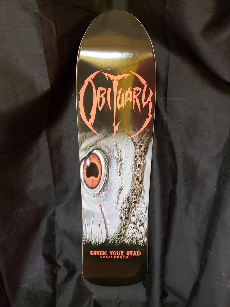 Image of OBITUARY CAUSE OF DEATH skateboard
