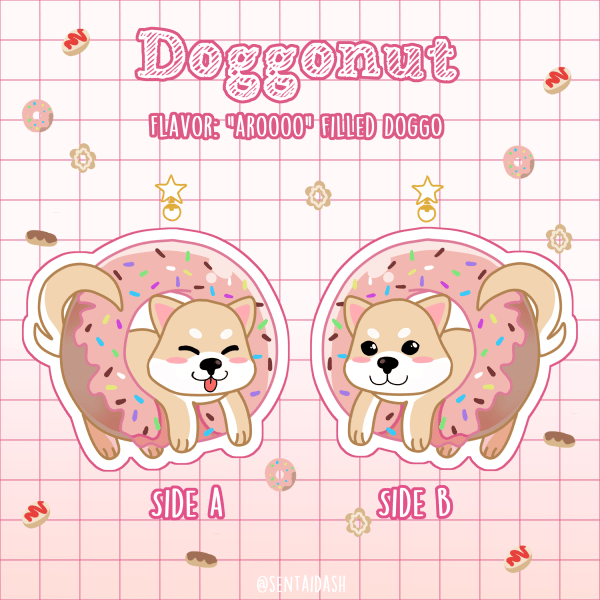 Image of Doggonut  3inch Acrylic Keychain