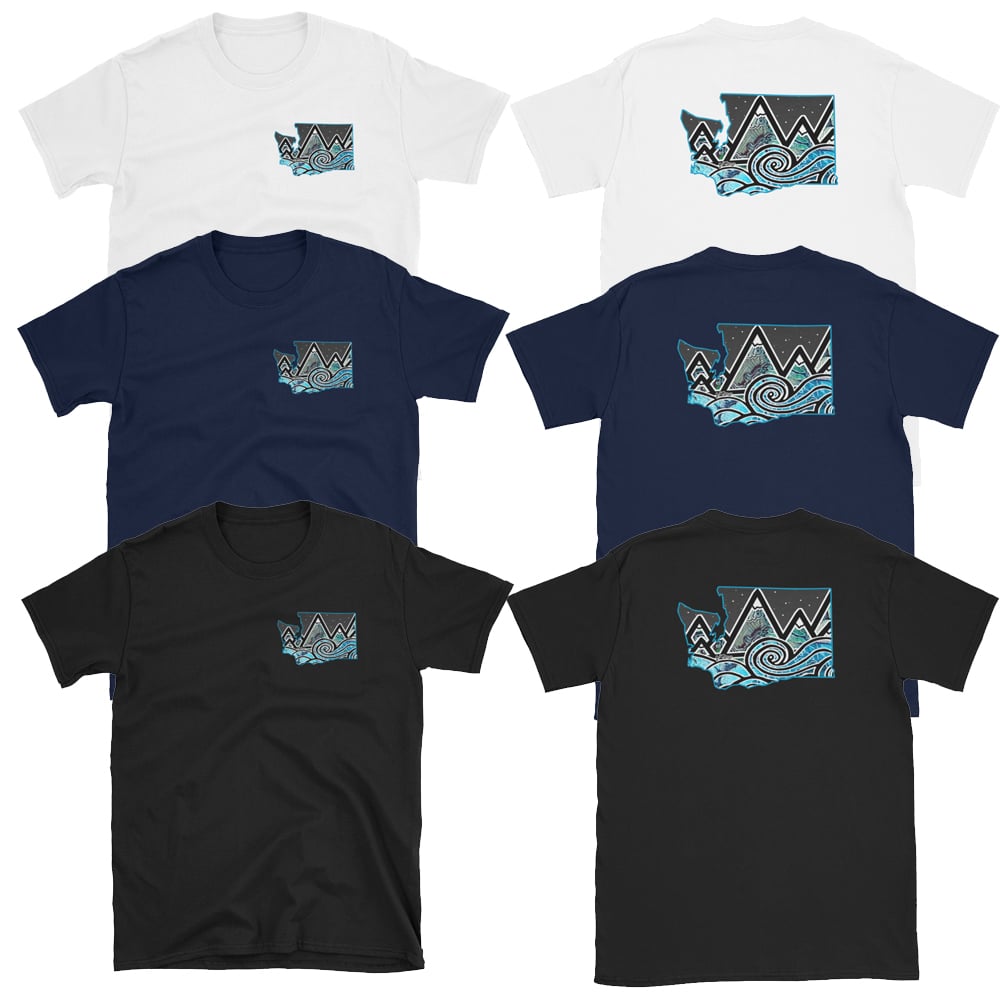 Mens Unisex WA Tidal Wave T-Shirt | Nicole Bishopp
