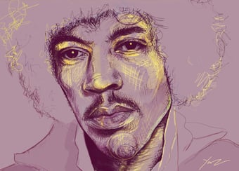 Image of Jimi Hendrix Art Print