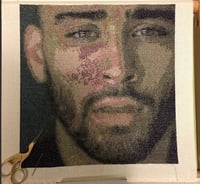 Zayn Malik completed cross stitch