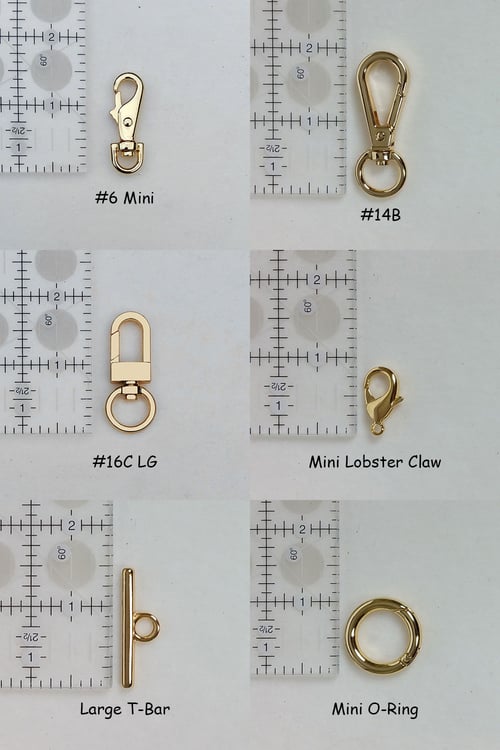 Image of Classic GOLD Chain Bag Strap with Leather Weaved Through - Choice of Leather, Length & Hooks