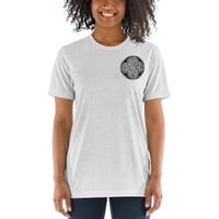 Image 1 of Womens Unisex Dragonfly Mandala T-Shirt (Pocket/Back Graphic)