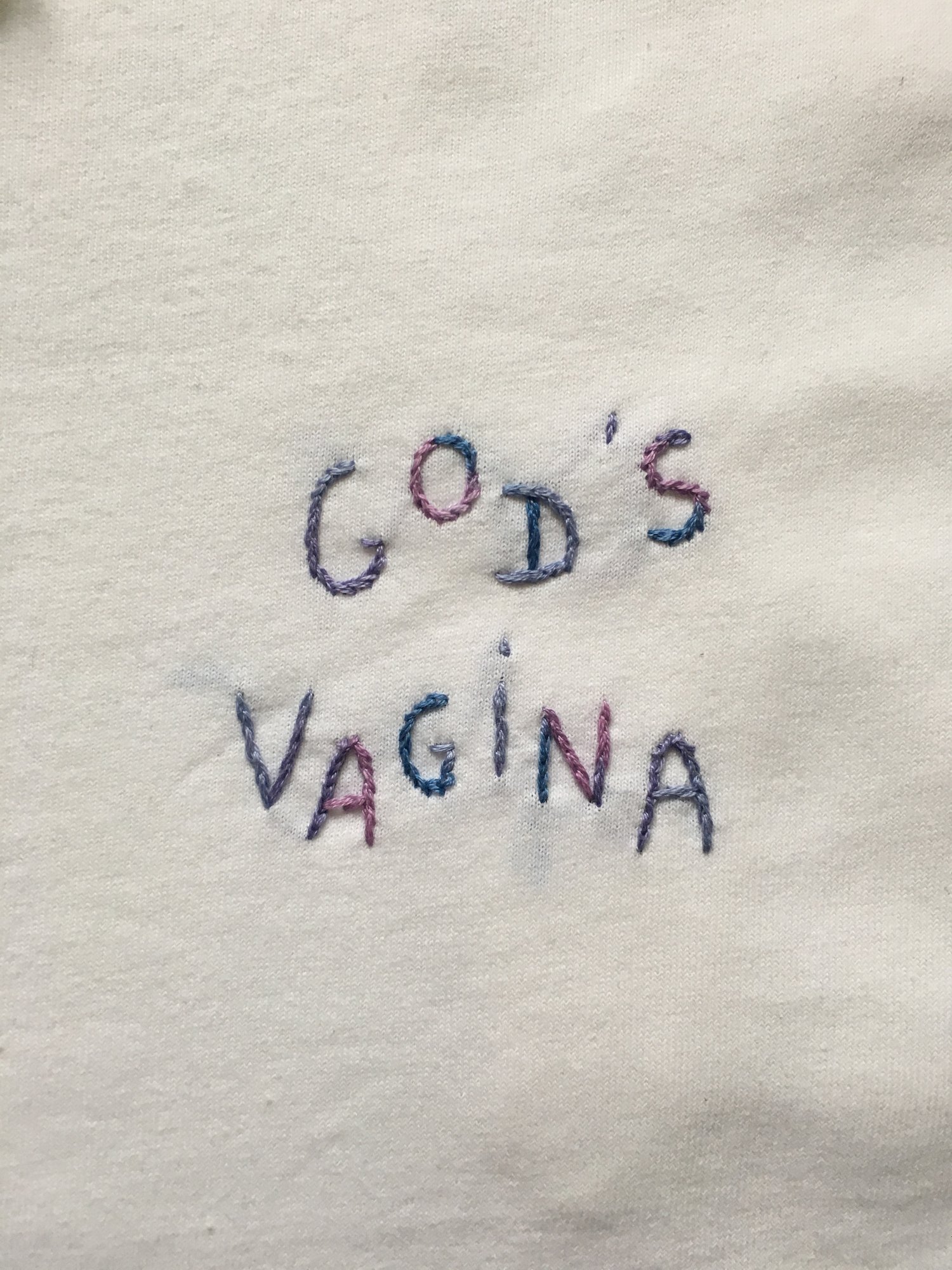 Image of God's Vagina T-Shirt - White Small