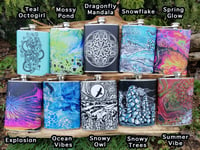 Image 4 of 8oz Hip Stainless Flask 12 Designs to Choose From