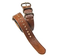 Image 1 of Bourbon Horween Shell Cordovan NATO Strap - Russian Grain - Bourbon