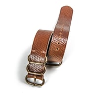 Image 4 of Bourbon Horween Shell Cordovan NATO Strap - Russian Grain - Bourbon