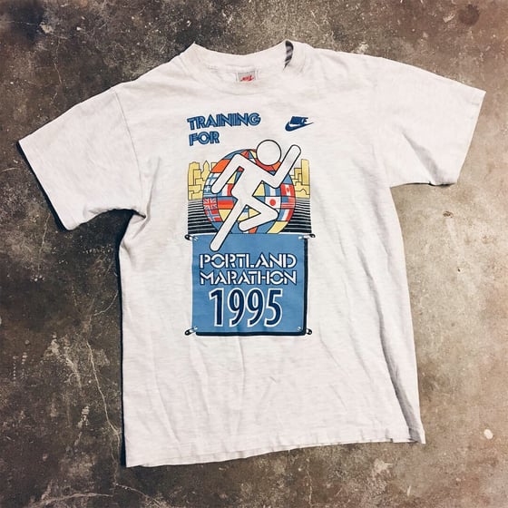 Image of Original 1995 Promo Nike Training Portland Marathon Tee.