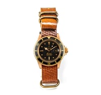 Image 2 of Bourbon Horween Shell Cordovan NATO Strap - Russian Grain - Bourbon