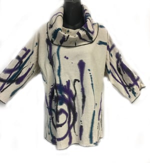 Image of Alison Tunic - "Splash" Design - 90% cotton/10% linen