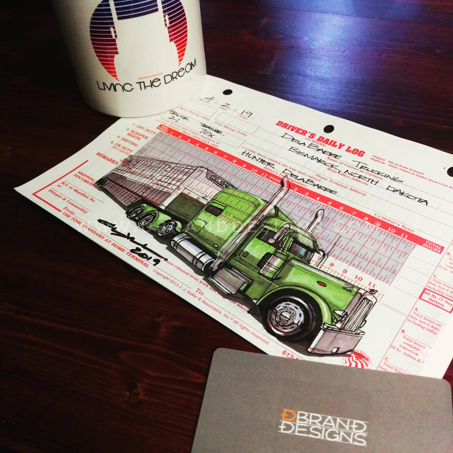 Image of The Original Custom Log Book Sketch