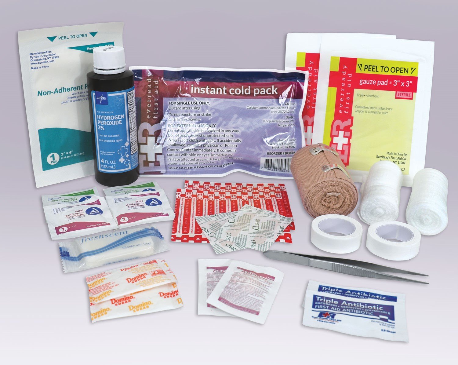 first aid kit and contents