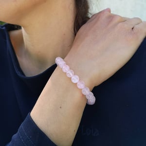 Image of Bracelet en Quartz rose - Taille S