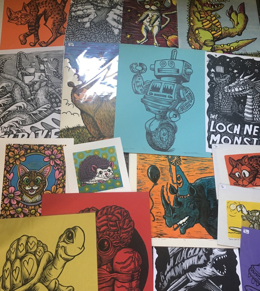 Wacky woodcut Wednesday! Noosh! Print archives!