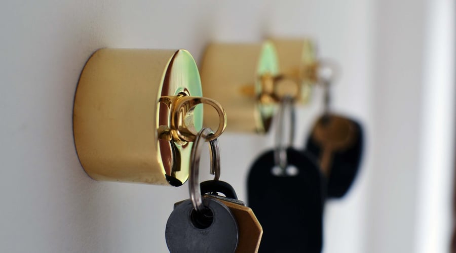 Image of Pure Brass Key Holder with fob
