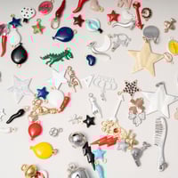 Image 1 of Mono Orecchino oro rosa ciondolo personalizzato 