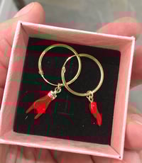 Image 5 of Mono Orecchino oro rosa ciondolo personalizzato 