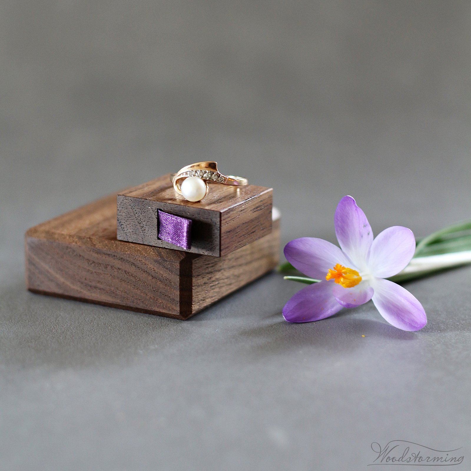 purple engagement ring box