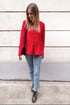 BLOUSE TIANA - ROUGE Image 3