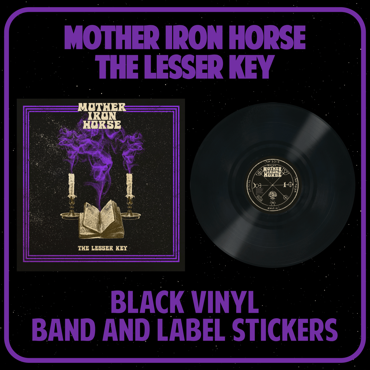 Image of MOTHER IRON HORSE - THE LESSER KEY Black Vinyl