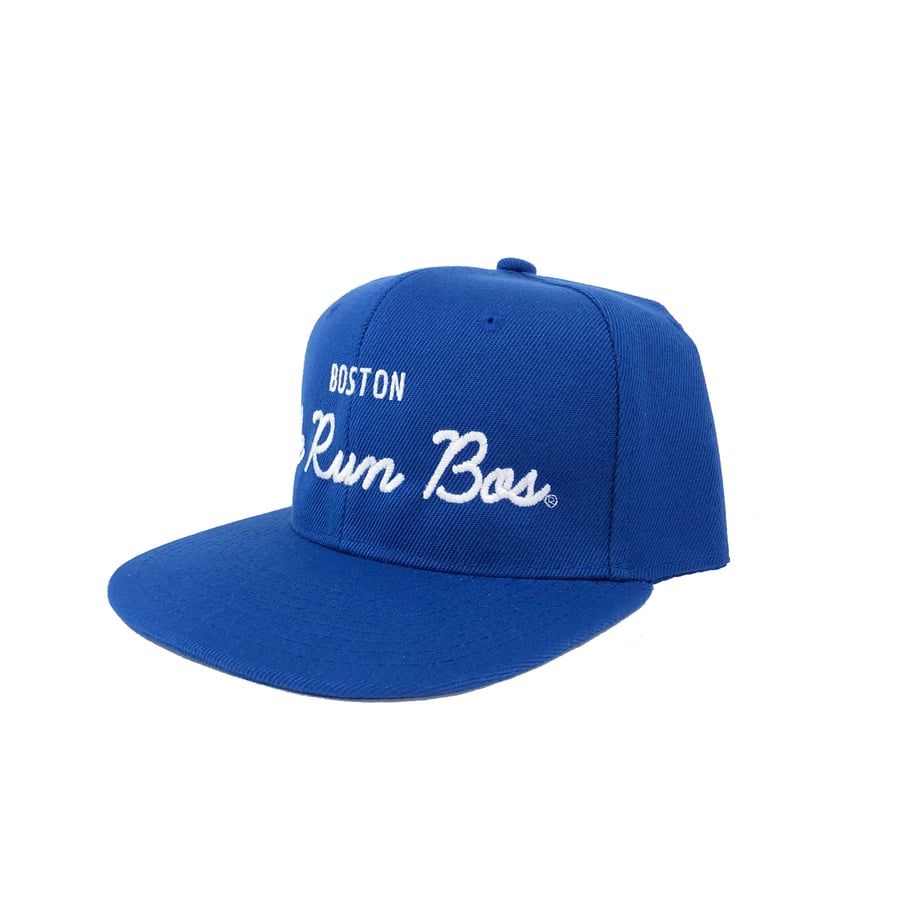 Image of WE RUN BOS Cursive Logo Snapback