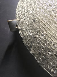 Image 1 of Large Textured Glass Flush Mount