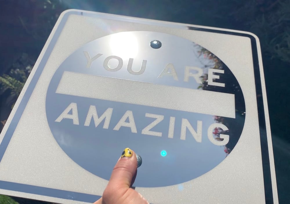 Image of You Are AMAZING Mirror Sign (Signed)