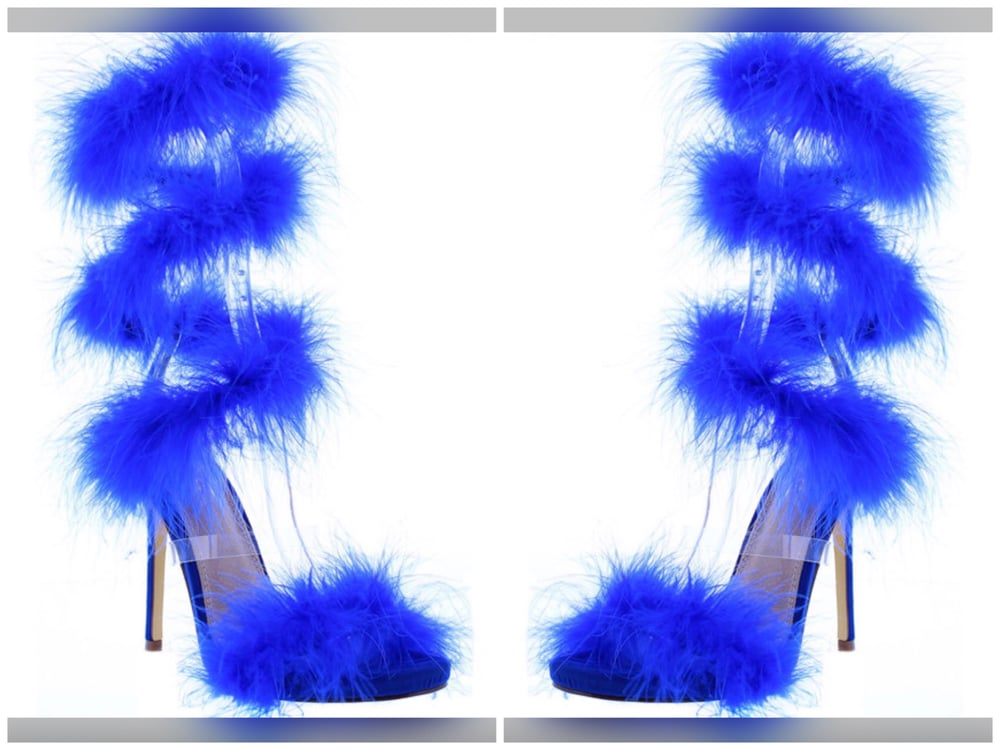 Image of Blue Feathers 💙💙 High Heels