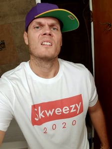 Image of Skweezy 2020 Shirt with autograph and video of him wearing it