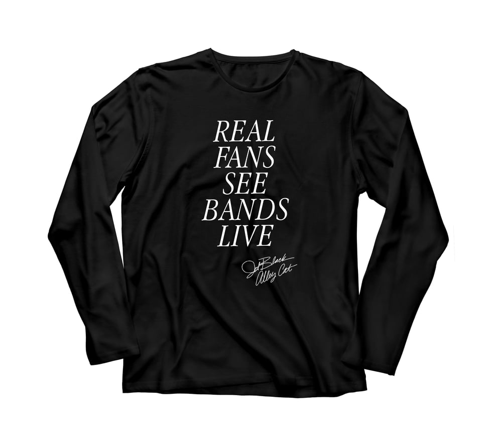 Image of ‘ Real Fans ‘ long sleeve black T