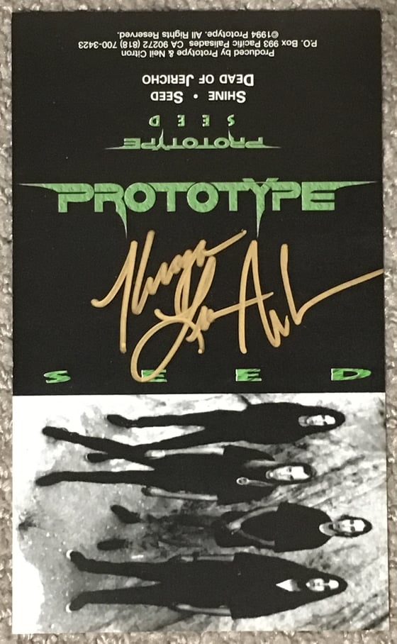 Image of Prototype "Seed" Demo Autographed Cassette J-Card (Cassette Not Included)
