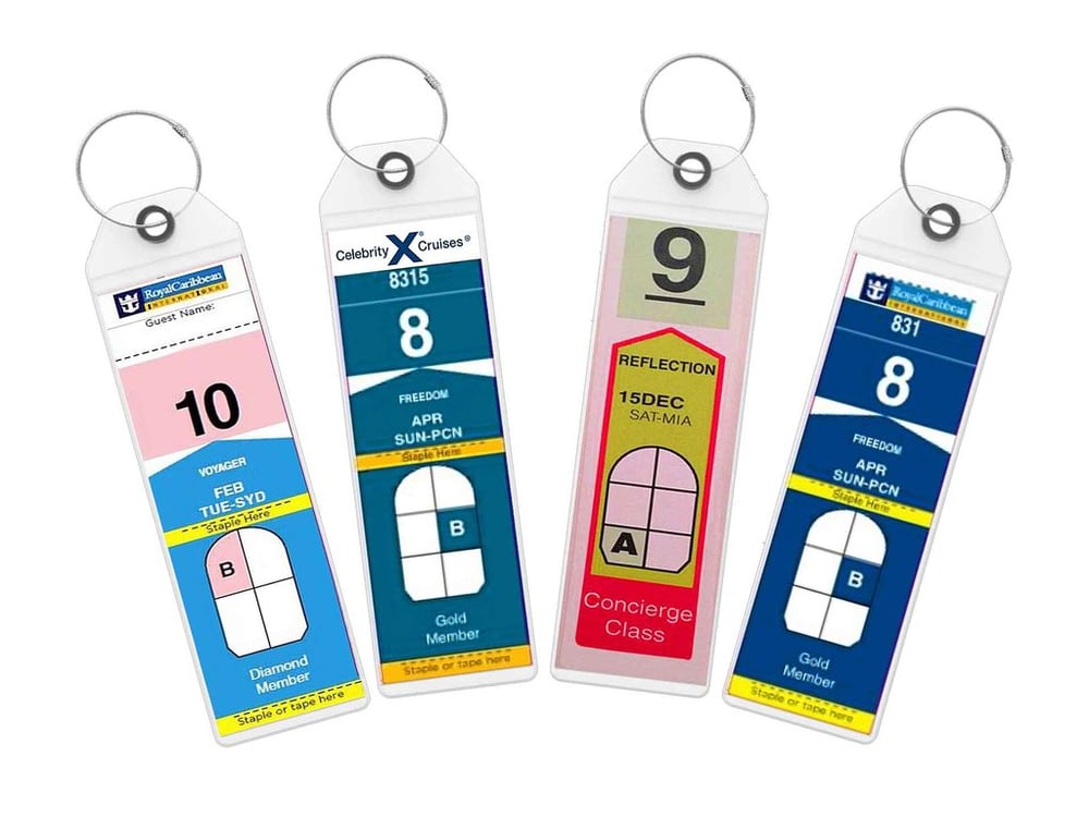 Image of Royal Caribbean & Celebrity Cruise Luggage Tags- Narrow Cruise eTags HoldersI’m