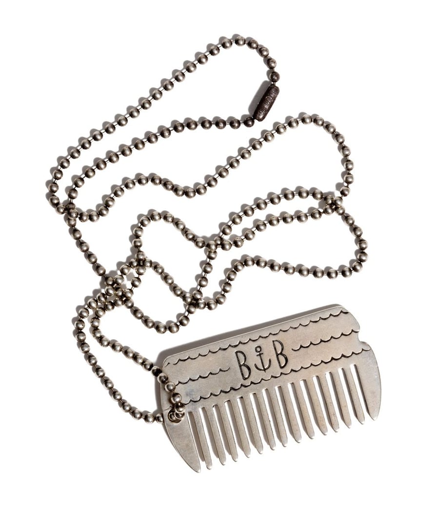 Image of Dog tag beard comb