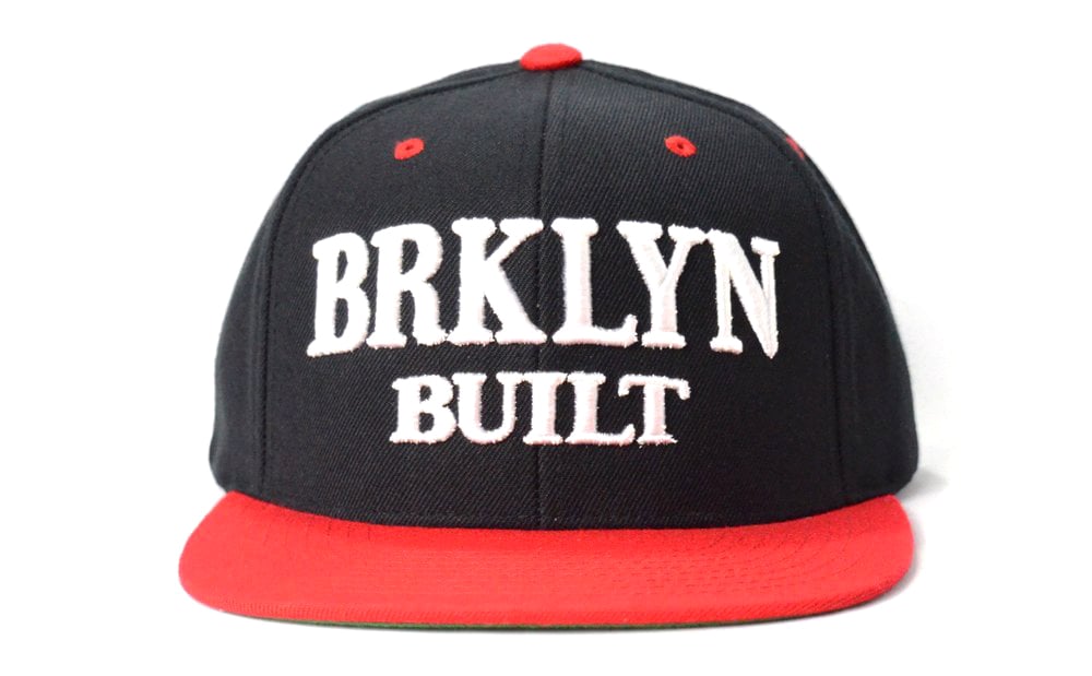 Image of BRKLYN BUILT (BLACK/WHITE/RED) - SNAPBACK 