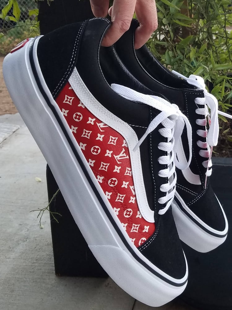 louis vuitton vans white