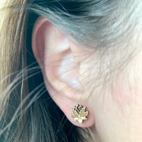 Image 3 of Lotus Stud Earrings