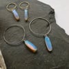 Opalite Drop Hoop Earrings 