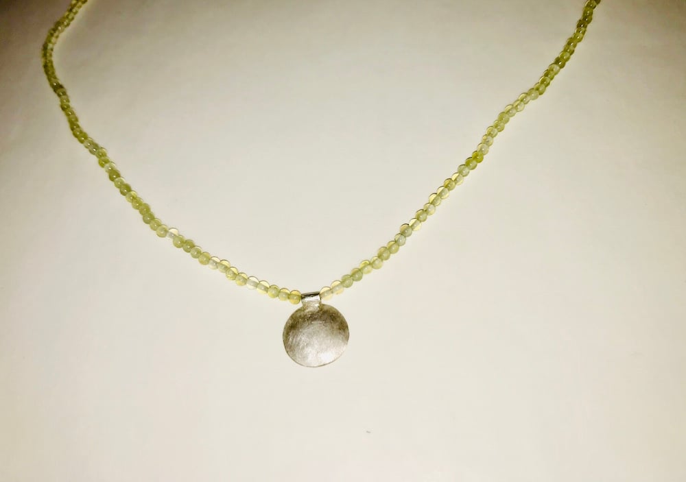 Image of Jadekette mit Silberanhänger 