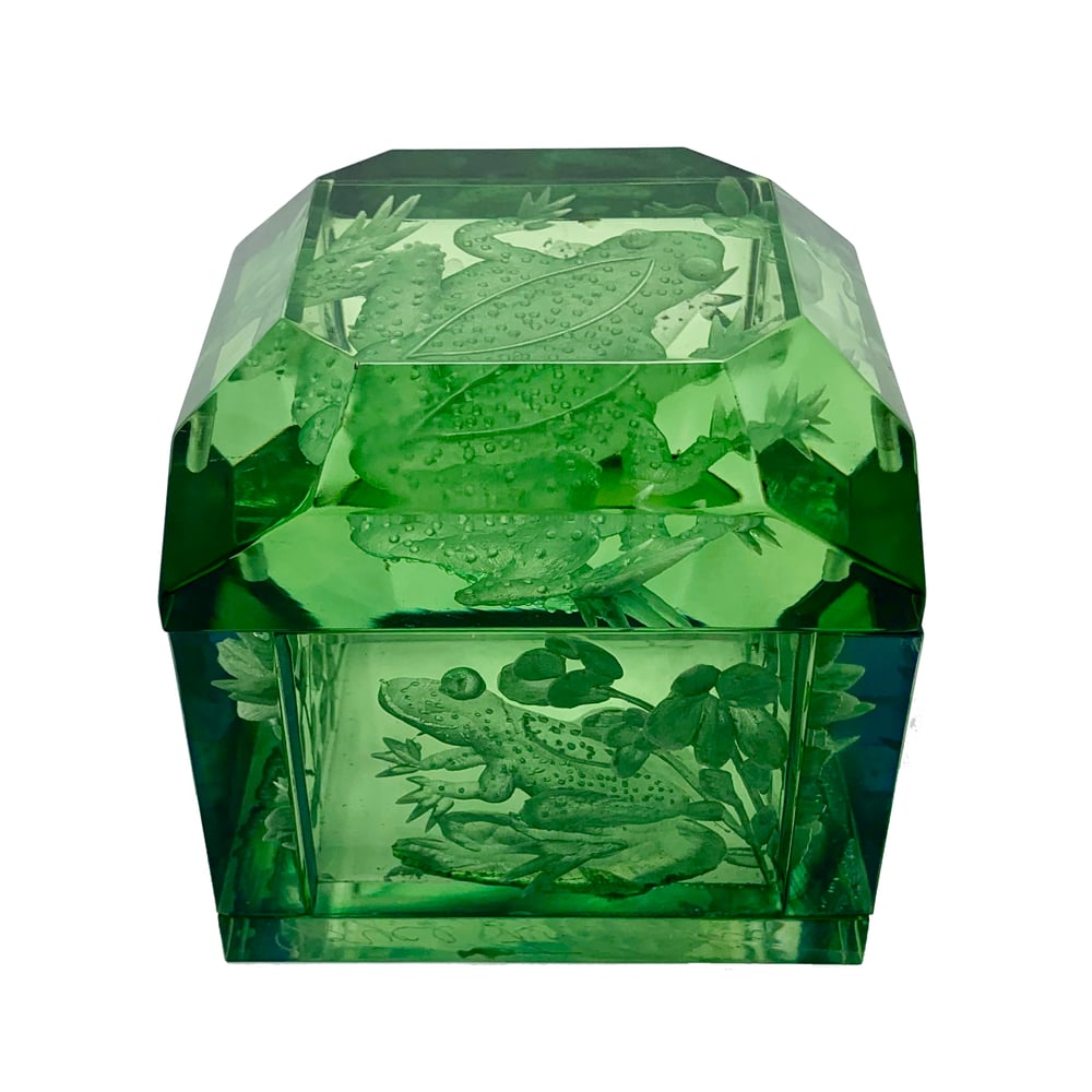 Image of Green Frog Jumbo Mini Lucite Box