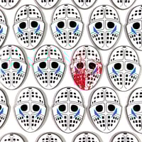 Image 2 of Part V Mask v2 Blue Classic (Enamel Pin)