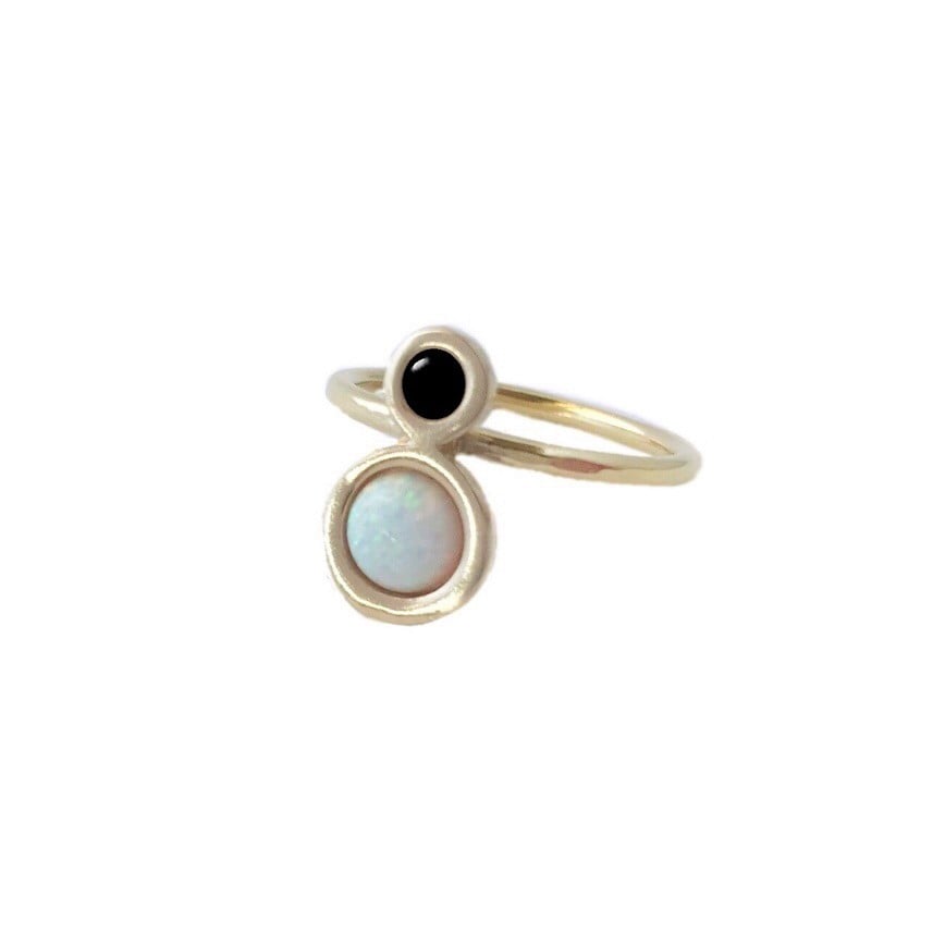 Image of Mini Orbit Ring with Opal