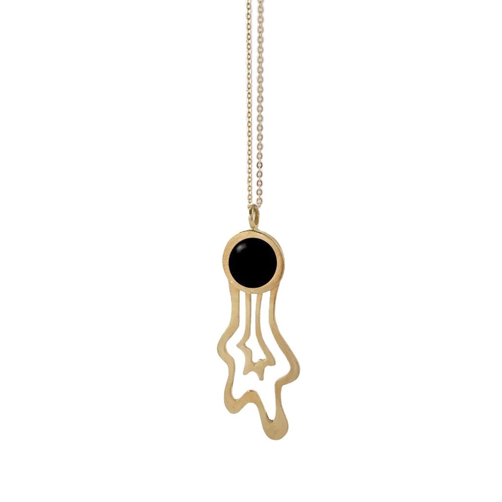 Image of Splatter Necklace with Black Onyx