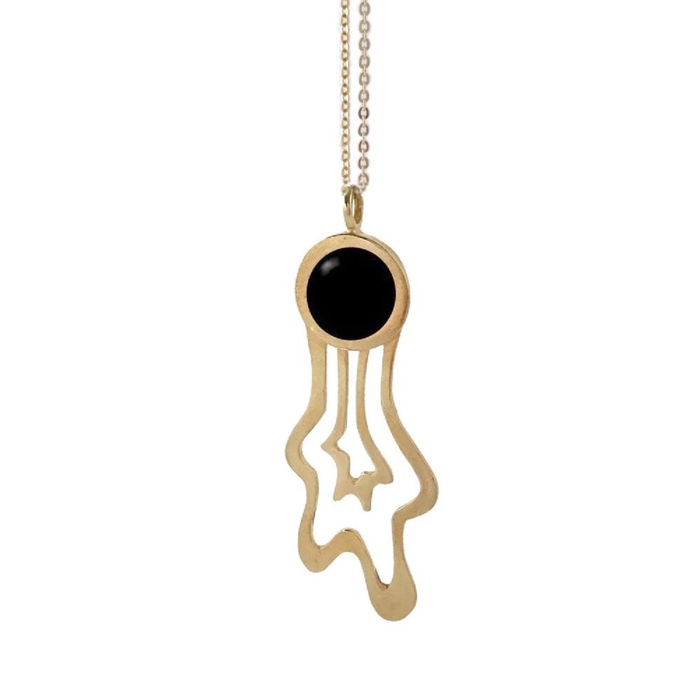 Image of Splatter Necklace with Black Onyx