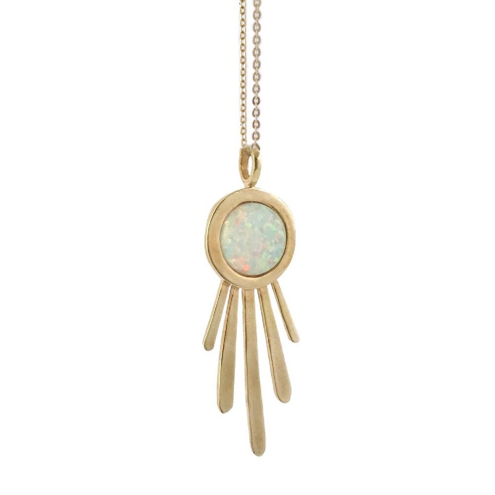Image of Burst Necklace with Opal