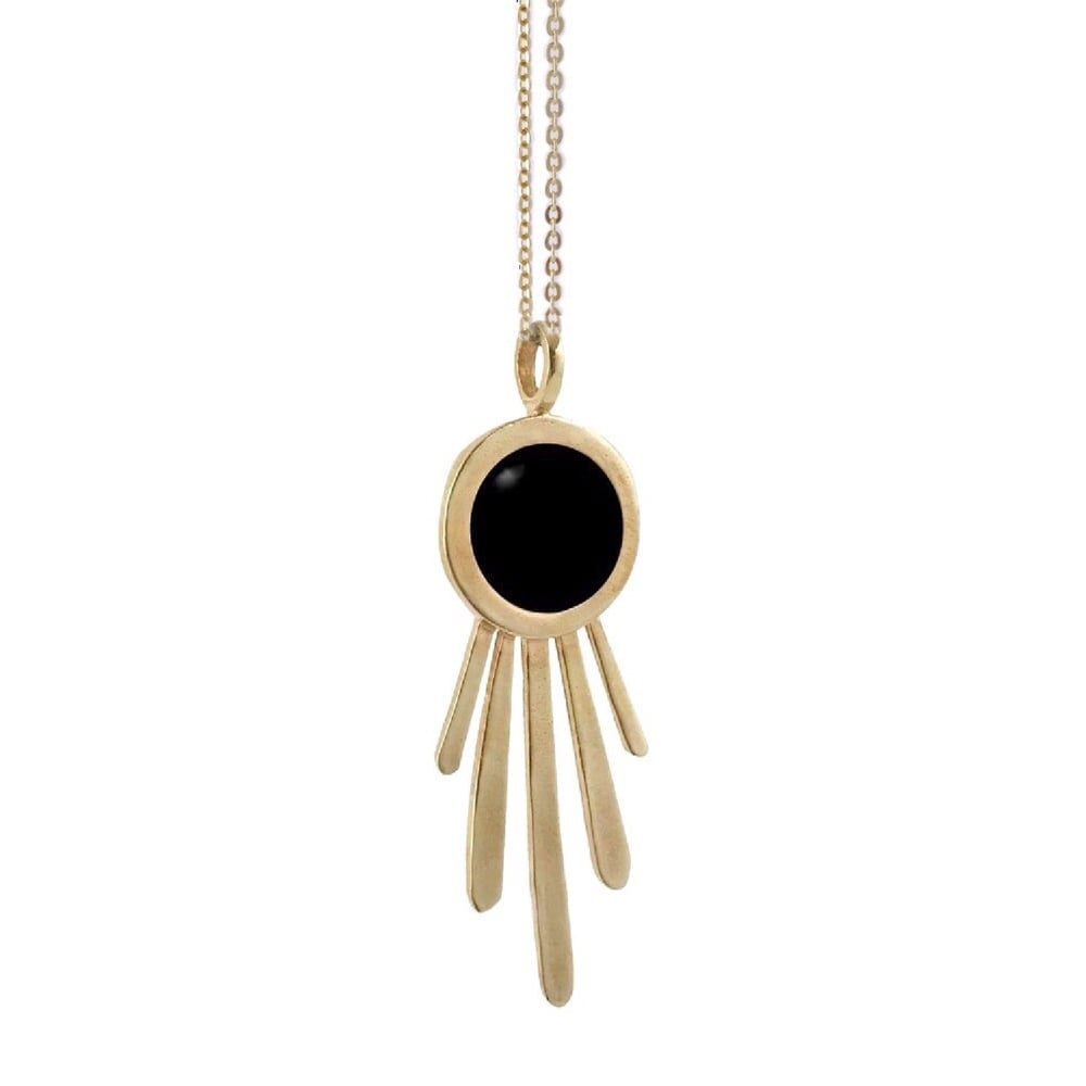 Image of Burst Necklace with Black Onyx