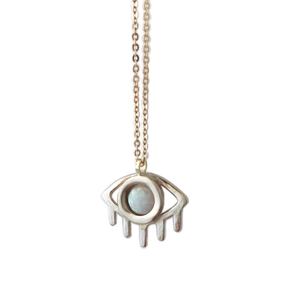Image of Eye Necklace with Opal