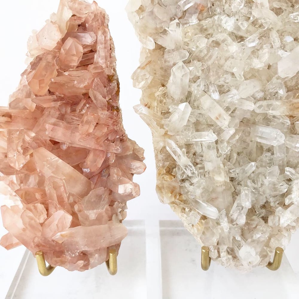 Image of Pink Quartz no.03 Pink Dreams Collection Lucite Pairing